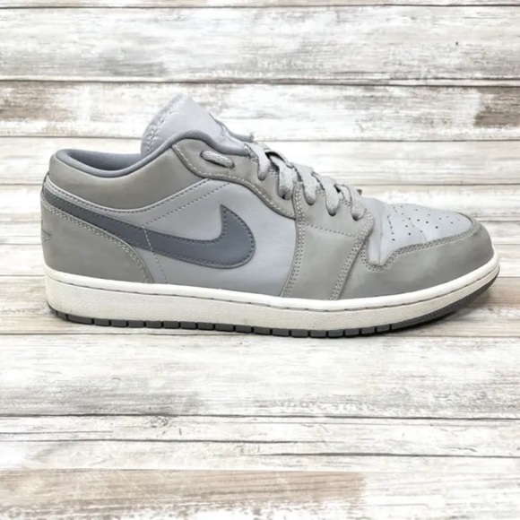 Jordan Other - Nike Air Jordan Retro 1 Low Size 10 US Wolf Gray Suede Leather Low Top Sneakers
